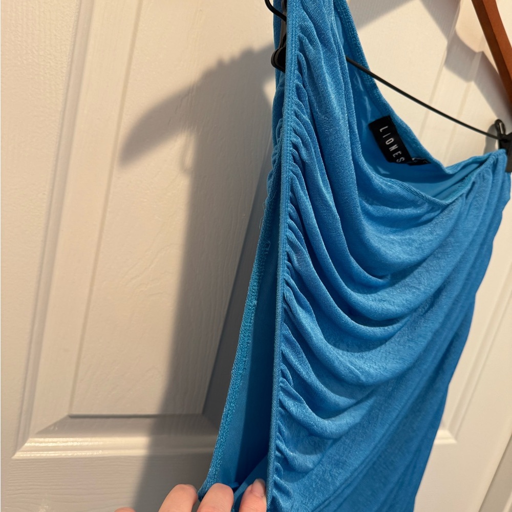 Lioness Elegant Blue One-Shoulder Dress Size XXL - Picture 4 of 10
